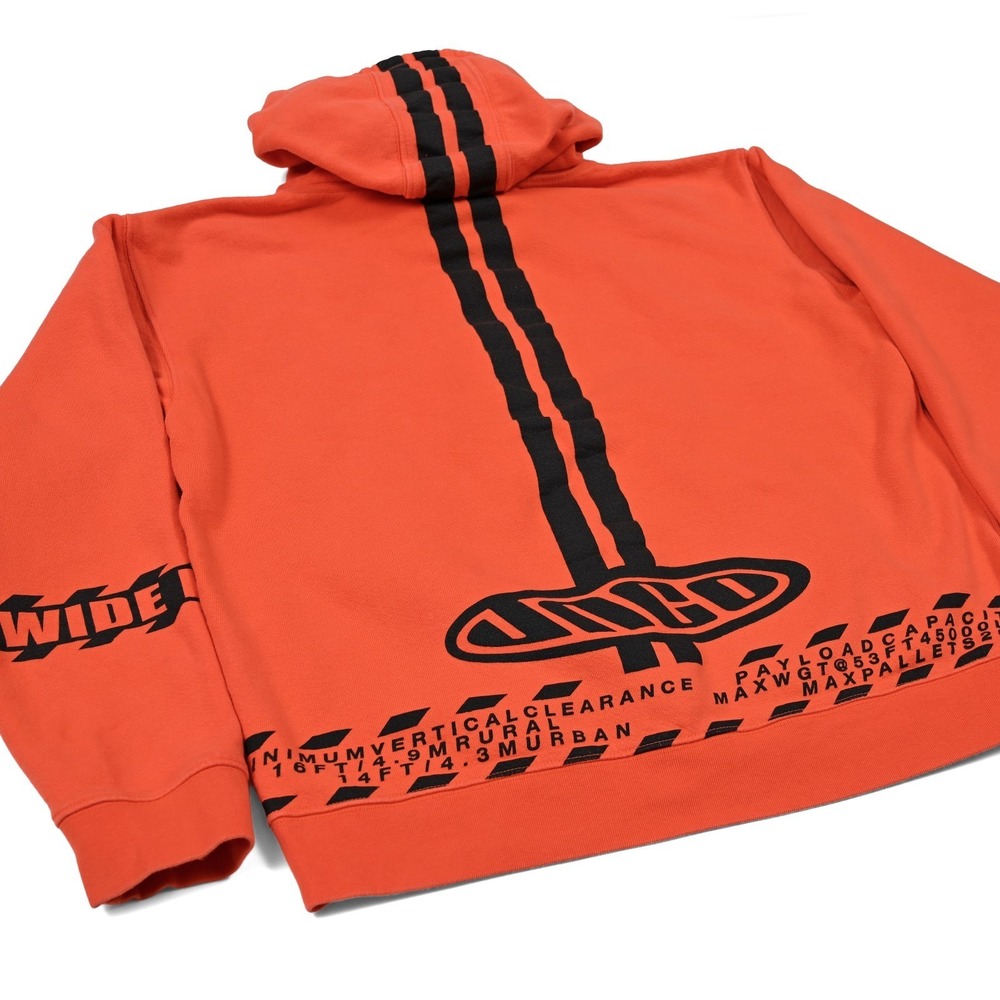 JNCO Hoodie Men's Large Wide Load Heavy Cotton USA Made‎ Orange Skater GITD